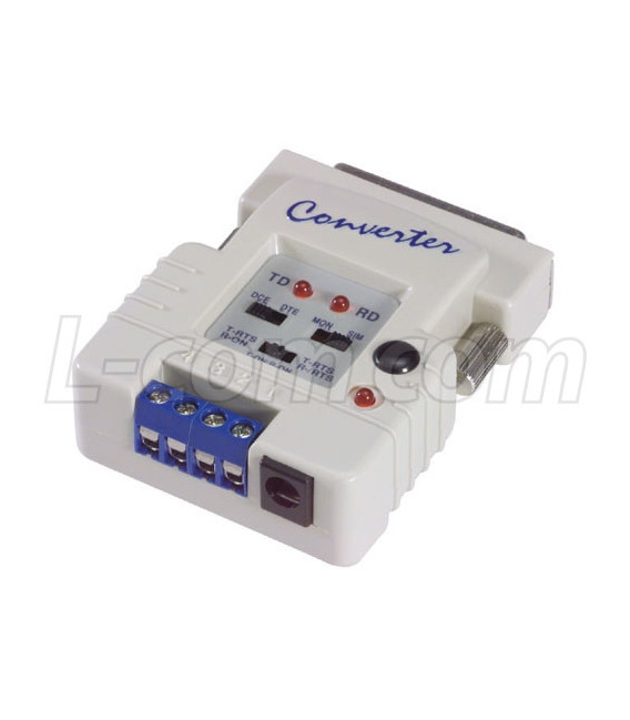 Economy RS232 to RS422 Converter with 4-Pin Terminal Block