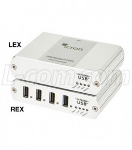 Icron USB 2.0 Ranger 2244 4-Port Singlemode Duplex LC USB Extender System (10km Max)
