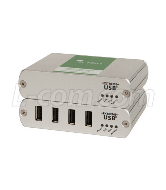 Icron USB 2.0 Ranger 2304 GE LAN, 4-port USB 2.0 Gigabit Ethernet LAN Extender System