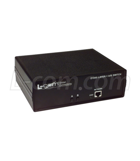 L-com CAT6 A/B Network Switch w/ IP Ethernet Control - Latching