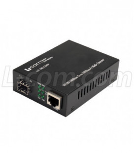 L-com Ethernet Media Converter 10/100/1000TX RJ45 to Single Gigabit SFP Socket