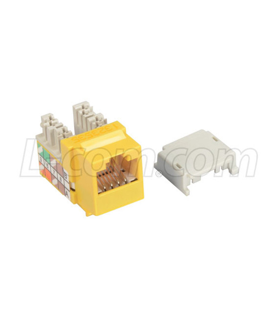 OCC Category 5E Keystone Jack 110/RJ45 EIA568A/B Yellow