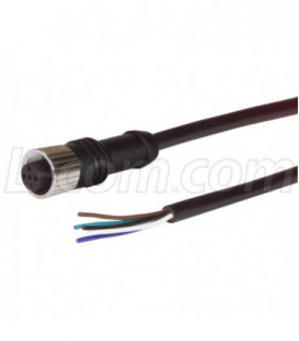 M12 5 Position A-Coded Female/Un-terminated Cable , 2.0m