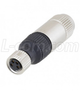 M8 4 Pos Female Field Termination Connector