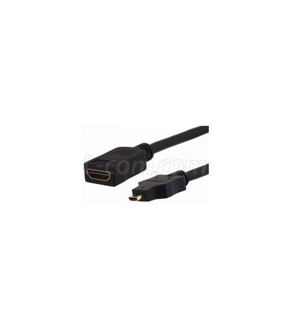 HDMI A Female to HDMI D Male Dongle Cable