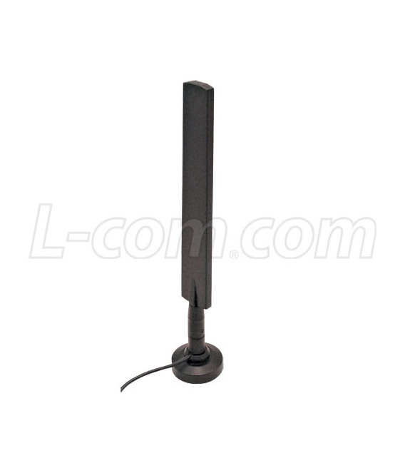 2.4-2.5 / 5.1- 5.9 GHz Dual Band Antenna w/Mag Mount, 5ft RP-SMA Plug Connector