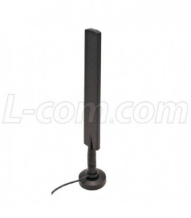 2.4-2.5 / 5.1- 5.9 GHz Dual Band Antenna w/Mag Mount, 5ft RP-TNC Plug Connector