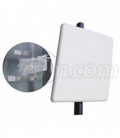 2.4/5.8GHz Triple Element, Dual Polarity Flat Panel MIMO Antenna - N-Female Connectors