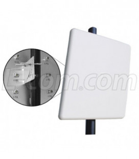 2.4/4.9-5.8 GHz Six Element, Dual Polarized MIMO Flat Panel Antenna - N-Female Connectors