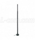 2.4 GHz 9 dBi Rubber Duck Antenna w/ Mag Mount - 5ft RP-TNC Plug Connector