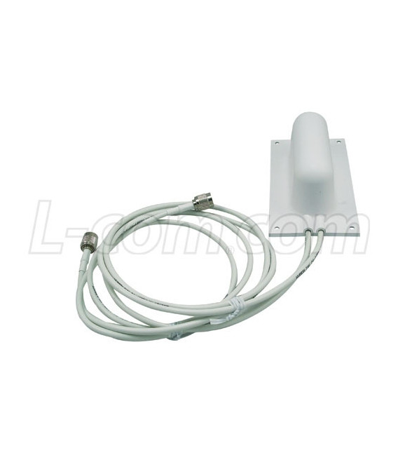 2.4 GHz 5 dBi Dual Spatial Diversity/MIMO/802.11n Dipole Antenna 4-ft RP TNC Plug Connector