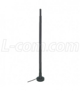 2.4 GHz 7 dBi Rubber Duck Antenna w/ Mag Mount - 5ft RP-TNC Plug Connector