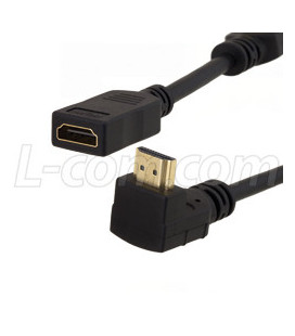 HDMI A Right Angle Male to HDMI A female Dongle Cable