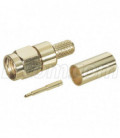 SMA Male Crimp Gold Plated for 200-Series Cable