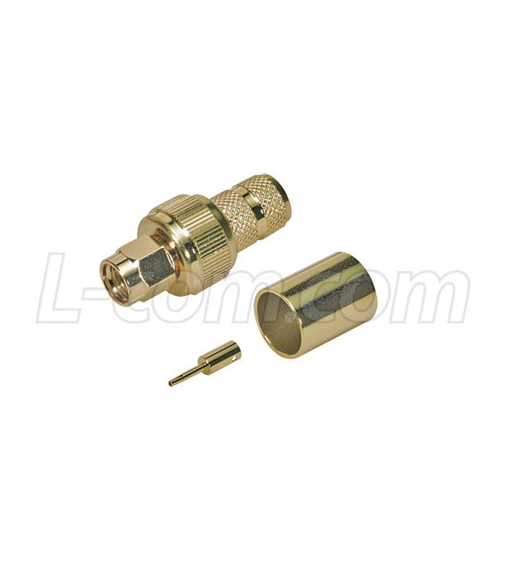 SMA Male Crimp Gold Plated for 400-Series Cable