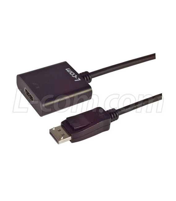 DisplayPort to HDMI Adapter Cable, 7.25" Long