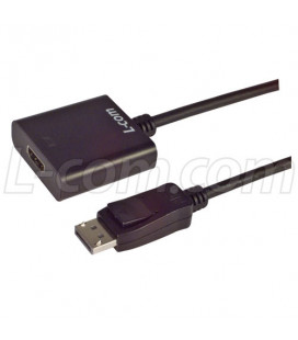 DisplayPort to HDMI Adapter Cable, 7.25" Long