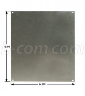Blank Aluminum Mounting Plate for NB181608 Series Enclosures