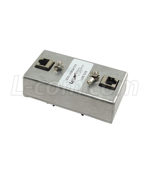 Indoor DIN Mount 10/100 Base-T Shielded CAT5e Lightning Surge Protector