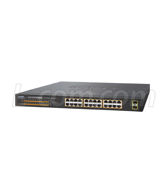 24-Port 10/100/1000T 802.3at PoE+ SFP Gigabit Ethernet Switch