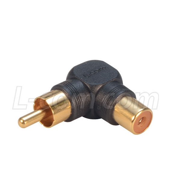 Right Angle RCA Adapter, Male to Female