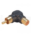 Right Angle RCA Adapter, Male to Female