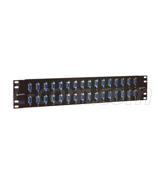 3.5" x 19" Panels with 32 DB9 Female / Female Couplers