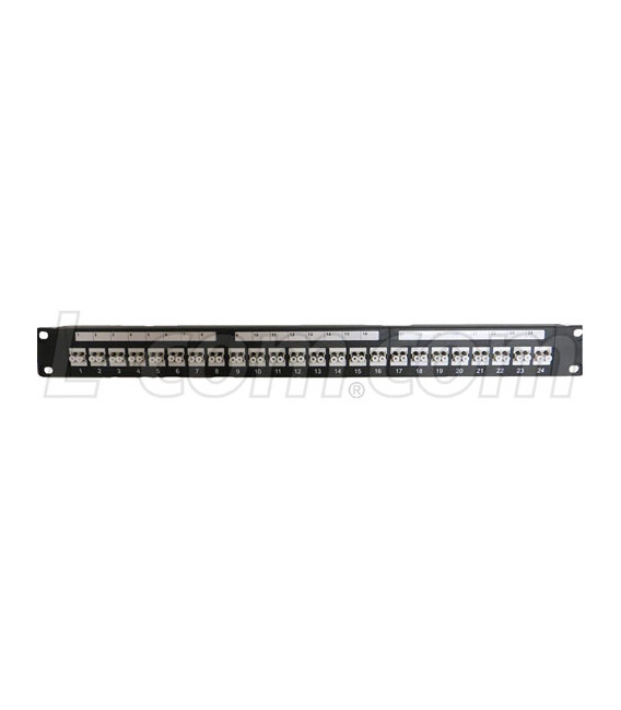 1.75" x 19" Patch Panel, w/24 LC Multimode Couplers