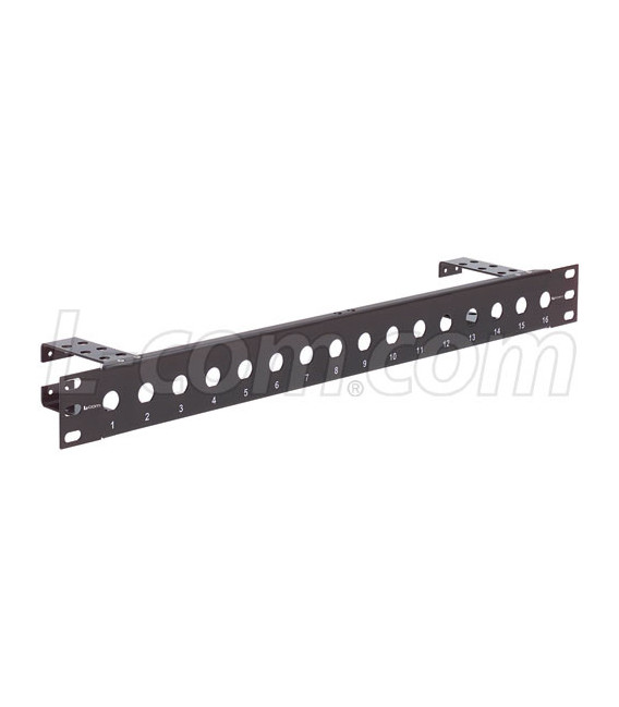 1.75" Panel, 16 0.5" D-Holes and Cable Minder