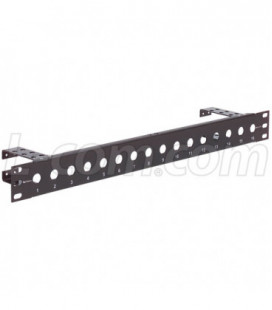1.75" Panel, 16 0.5" D-Holes and Cable Minder