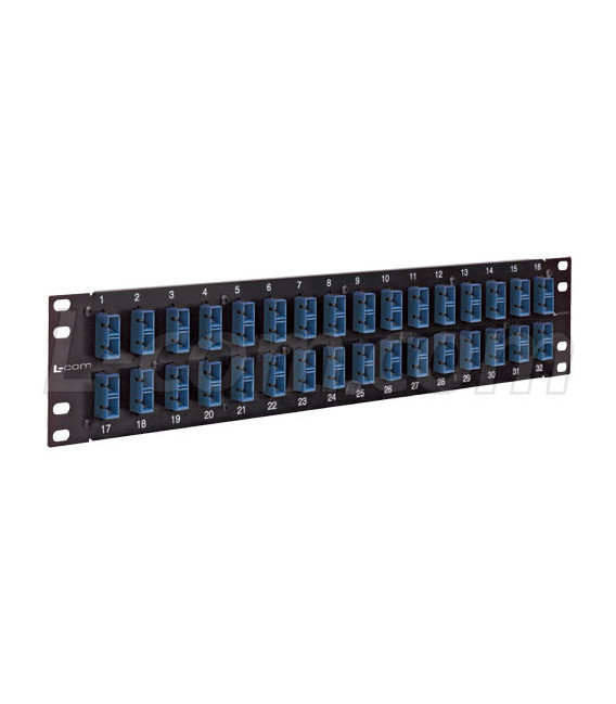 3.50" Panel, 32 Duplex SC Couplers Single Mode