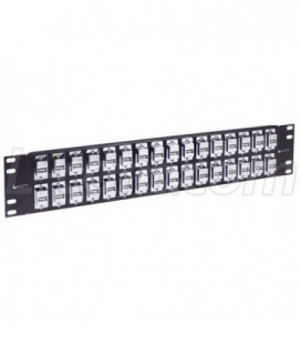 3.50" 32 Port Panel USB A/B Flanged Coupler, Shielded