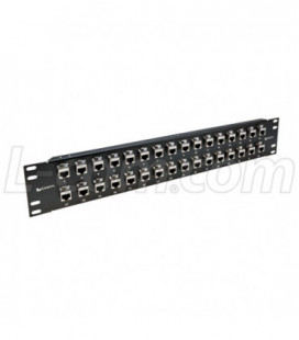 3.50" 32 Port Low Profile Category 6 Feed-Thru Panel, Shielded