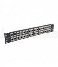 3.50" 32 Port ECF Flange Mounted Category 6a Feed-Thru Panel, Unshielded