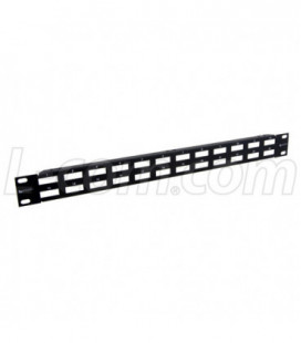 1.75" Blank Rack Panel Accepts 24 Duplex SC or Quad LC Couplers