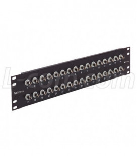 3.50" Panel (Black), 32 BNC Adapters Insulated