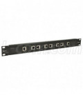 19" Rack Mount 4-Port 10/100/1000 Base-T Shielded CAT6 PoE Lightning Protector - RJ45