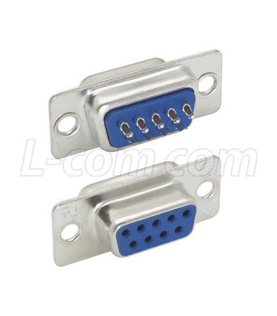 DB9 Female Solder Connectors, Tray 50