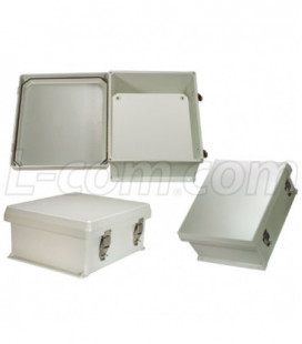 12x10x5 Inch Weatherproof NEMA 4X Enclosure with Blank, Non-Metallic Mounting Plate