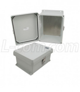 10x8x5 Inch UL® Listed Weatherproof NEMA 4X Enclosure with Blank Aluminum Mounting Plate