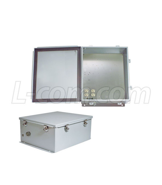 14x12x6 Inch 120 VAC Steel Weatherproof Enclosure with Heating System