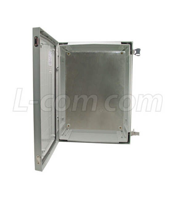 24x16x9" UL® Listed Weatherproof NEMA 4X Enclosure with Blank Aluminum Mounting Plate