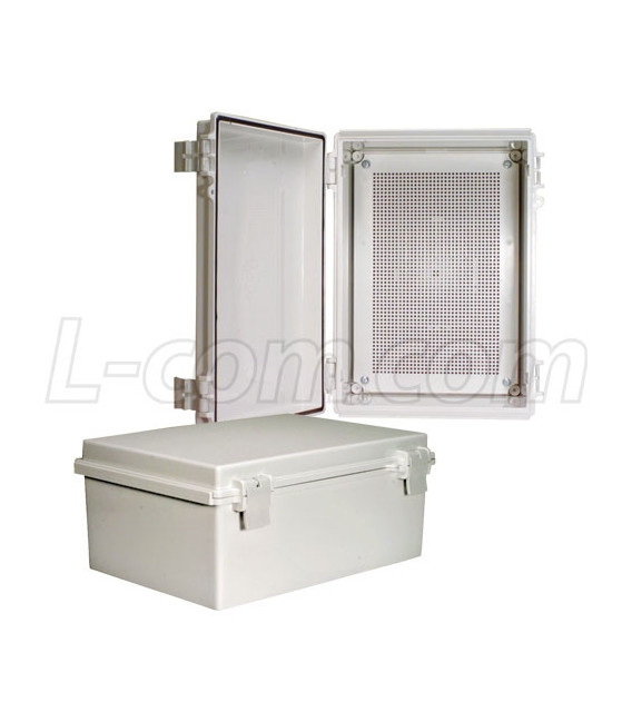 14x10x6 Inch Weatherproof ABS Light-Weight Enclosure with Universal Mounting Plate