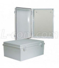 14x10x6 Inch Weatherproof ABS Enclosure with Blank Non-Metallic Starboard Mounting Plate