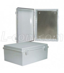 14x10x6 Inch Weatherproof ABS Light-Weight Enclosure with Blank Aluminum Mounting Plate