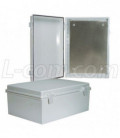 14x10x6 Inch Weatherproof ABS Light-Weight Enclosure with Blank Aluminum Mounting Plate