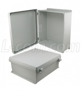 16x14x6" UL® Listed Weatherproof Industrial NEMA 4X Enclosure Only with Non-Metallic Hinges