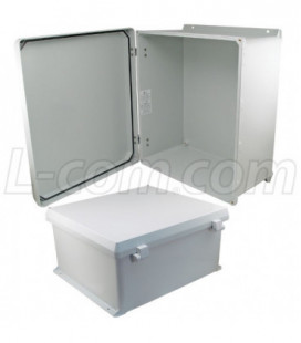 18x16x8" UL® Listed Weatherproof Industrial NEMA 4X Enclosure Only with Non-Metallic Hinges