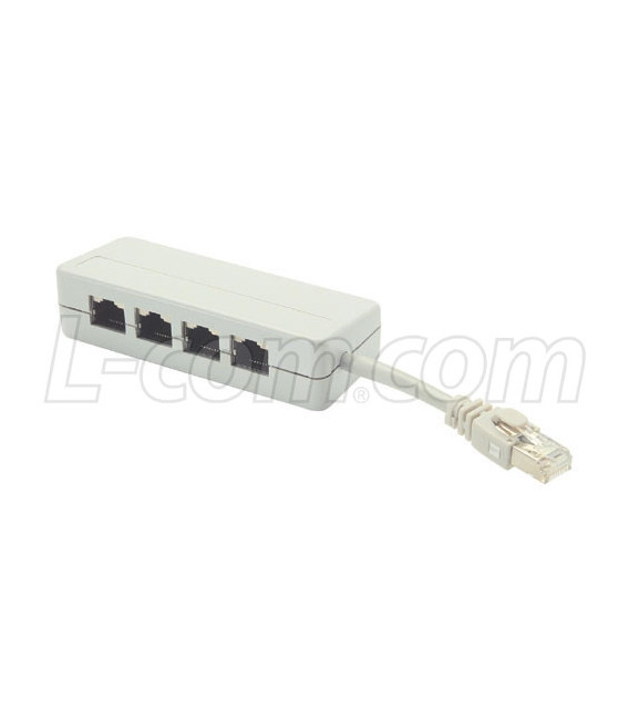 ISDN Splitter and Cable, 5 RJ45 (8x8) 2 Wire w/Shield