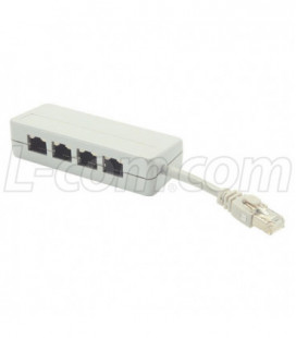 ISDN Splitter and Cable, 5 RJ45 (8x8) 2 Wire w/Shield